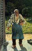 Emile Claus The Old Gardener oil on canvas